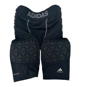Adidas Padded Compression Football Shorts Youth Boys Size M Black Climacool Gear